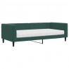 Sofa z materacem do spania, ciemnozielona, 90x200 cm, aksamit