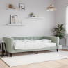 Sofa z materacem do spania, jasnoszara, 100x200 cm, aksamit