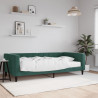Sofa z materacem do spania, ciemnozielona, 100x200 cm, aksamit