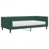 Sofa z materacem do spania, ciemnozielona, 100x200 cm, aksamit
