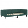 Sofa z materacem do spania, ciemnozielona, 100x200 cm, aksamit
