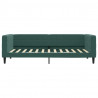 Sofa z materacem do spania, ciemnozielona, 100x200 cm, aksamit
