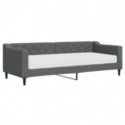 Sofa z materacem do spania, ciemnoszara, 80x200 cm, tkanina