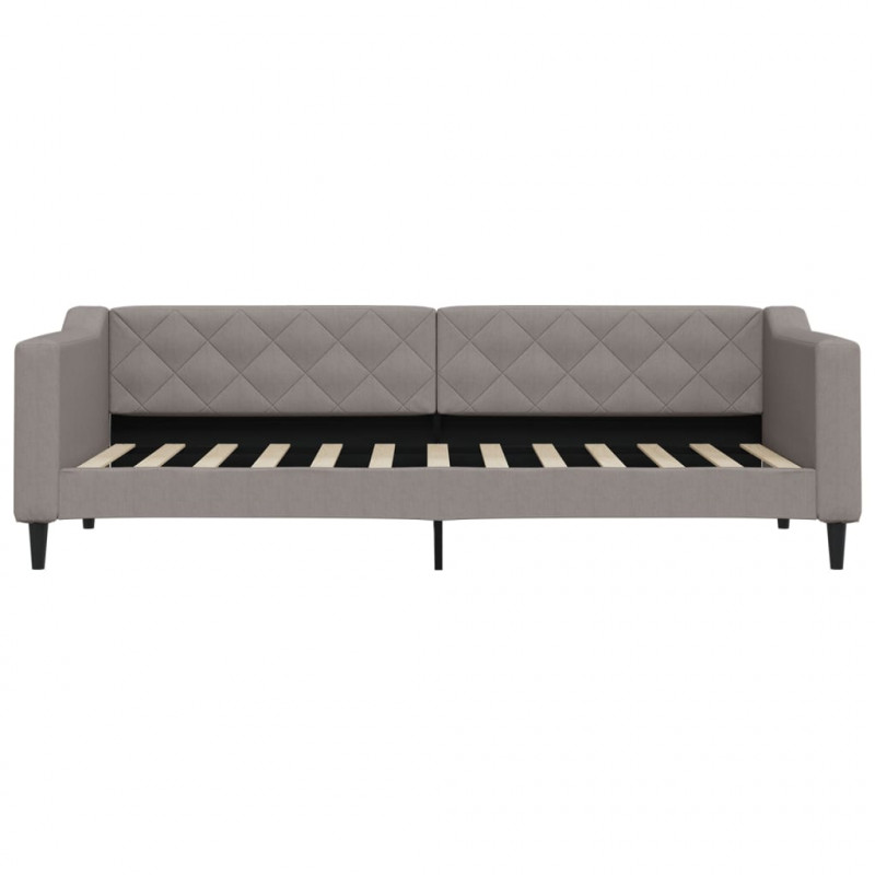Sofa z materacem do spania, kolor taupe, 80x200 cm, tkanina