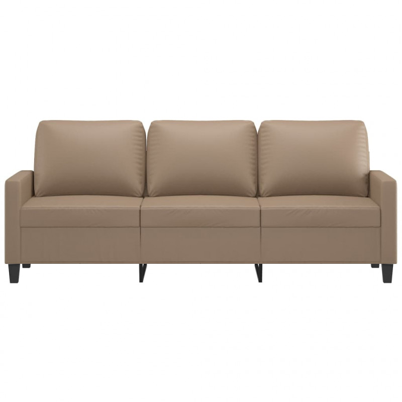3-osobowa sofa, cappuccino, 180 cm, sztuczna skóra