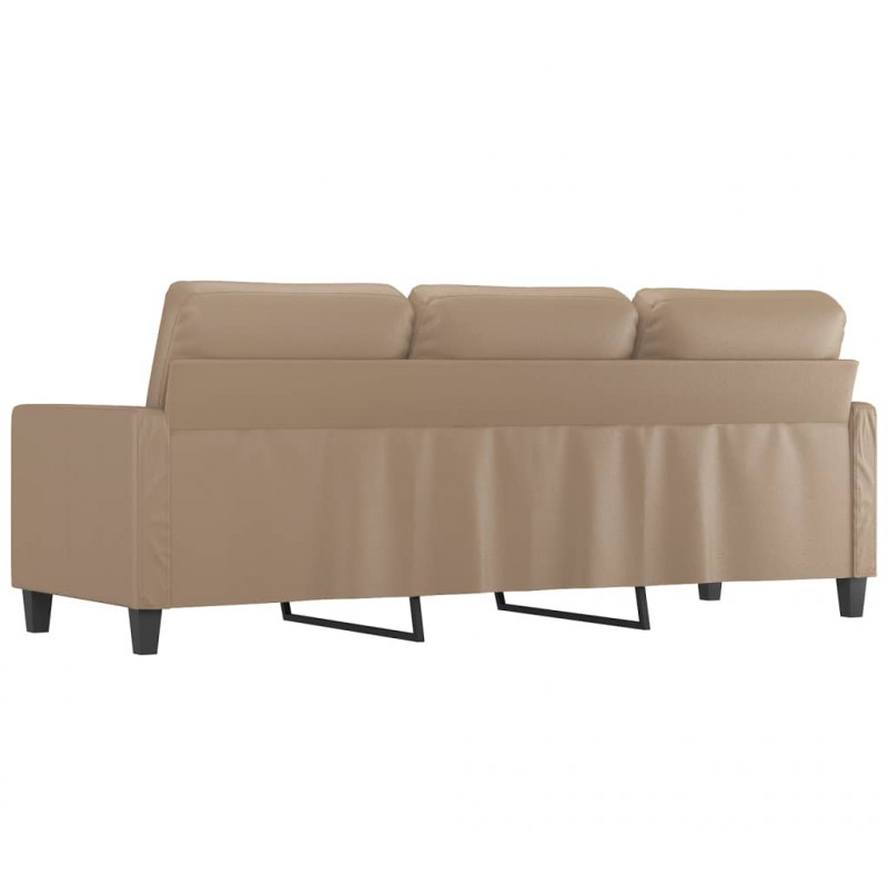 3-osobowa sofa, cappuccino, 180 cm, sztuczna skóra