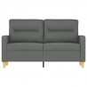 Sofa 2-osobowa, ciemnoszara, 120 cm, tapicerowana tkaniną