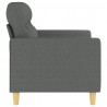 Sofa 2-osobowa, ciemnoszara, 120 cm, tapicerowana tkaniną