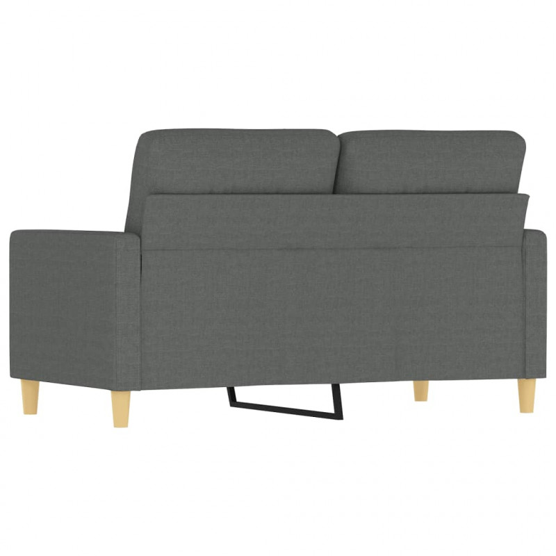 Sofa 2-osobowa, ciemnoszara, 120 cm, tapicerowana tkaniną