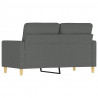Sofa 2-osobowa, ciemnoszara, 120 cm, tapicerowana tkaniną