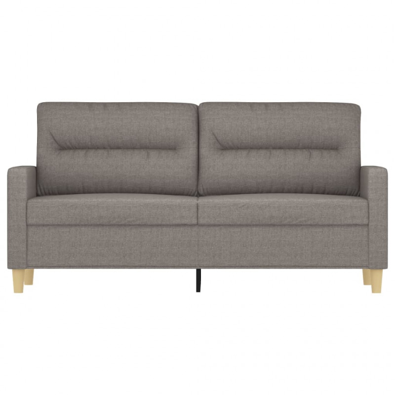 Sofa 2-osobowa, kolor taupe, 140 cm, tapicerowana tkaniną