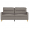 Sofa 2-osobowa, kolor taupe, 140 cm, tapicerowana tkaniną