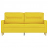 Sofa 2-osobowa, jasnożółta, 140 cm, tapicerowana tkaniną