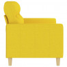 Sofa 2-osobowa, jasnożółta, 140 cm, tapicerowana tkaniną