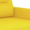 Sofa 2-osobowa, jasnożółta, 140 cm, tapicerowana tkaniną
