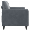 Sofa 2-osobowa, ciemnoszary, 140 cm, tapicerowana aksamitem