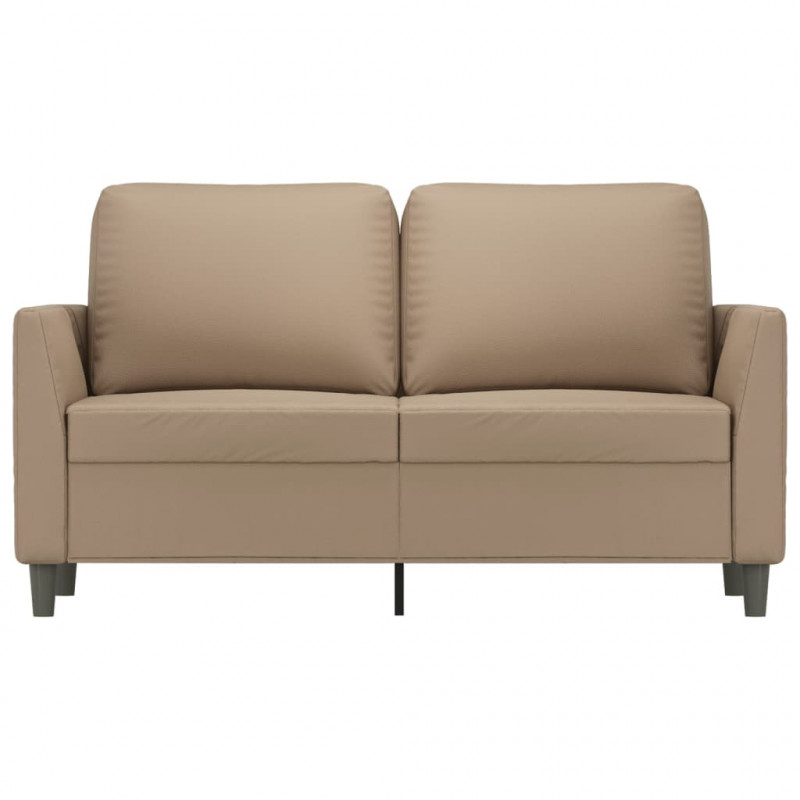 2-osobowa sofa, kolor cappuccino, 120 cm, sztuczna skóra