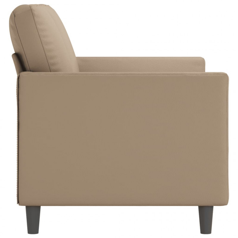 2-osobowa sofa, kolor cappuccino, 120 cm, sztuczna skóra