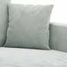Sofa 3-osobowa, jasnoszara, 180 cm, tapicerowana aksamitem