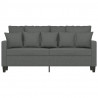 Sofa 2-osobowa, ciemnoszara, 140 cm, tapicerowana tkaniną