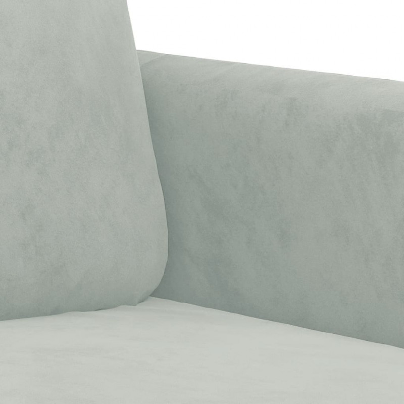 Fotel, jasnoszary, 60 cm, obity aksamitem