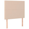 Łóżko kontynentalne, materac i LED cappuccino ekoskóra 90x190cm