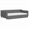 Sofa rozsuwana z szufladami, ciemnoszara, 100x200 cm, tkanina