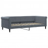 Sofa rozsuwana z materacami, ciemnoszara, 90x200 cm, aksamit