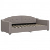 Sofa z materacem do spania, kolor taupe, 90x200 cm, tkanina