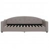 Sofa z materacem do spania, kolor taupe, 90x200 cm, tkanina
