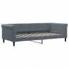 Sofa rozsuwana z szufladami, ciemnoszara, 90x200 cm, aksamit