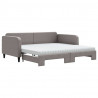 Sofa rozsuwana z materacami, kolor taupe, 100x200 cm, tkanina