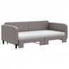 Sofa rozsuwana z materacami, kolor taupe, 100x200 cm, tkanina