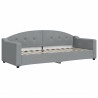 Sofa rozsuwana z materacami, jasnoszara, 80x200 cm, tkanina