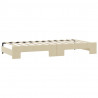 Sofa rozsuwana z materacami, kremowa, 80x200 cm, tkanina