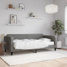 Sofa z materacem, ciemnoszara, 90x190 cm, tkanina