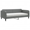 Sofa z materacem, ciemnoszara, 90x190 cm, tkanina
