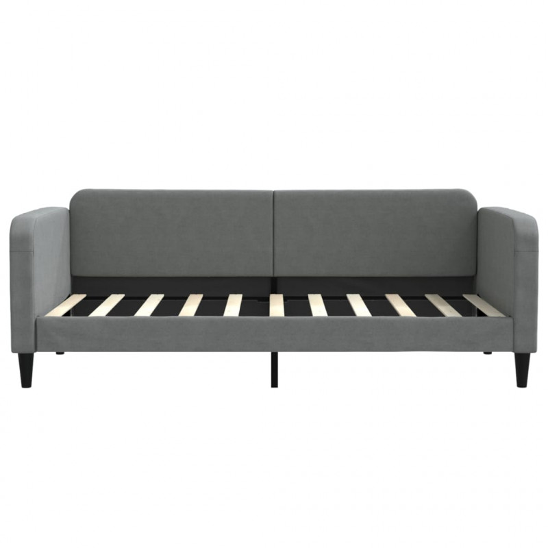 Sofa z materacem, ciemnoszara, 90x190 cm, tkanina