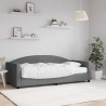Sofa z materacem, ciemnoszara, 90x190 cm, tkanina