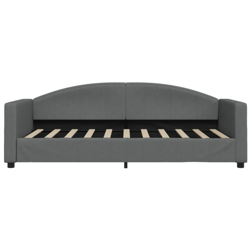 Sofa z materacem, ciemnoszara, 90x190 cm, tkanina