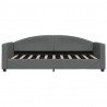 Sofa z materacem, ciemnoszara, 90x190 cm, tkanina