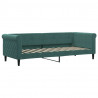 Sofa rozsuwana z szufladami, ciemnozielona, 80x200 cm, aksamit