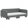 Sofa rozsuwana z materacami, ciemnoszara, 100x200 cm, tkanina