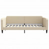 Sofa z materacem do spania, kremowa, 90x200 cm, tkanina