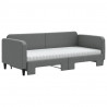 Sofa rozsuwana z materacami, ciemnoszara, 90x200 cm, tkanina