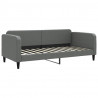 Sofa rozsuwana z materacami, ciemnoszara, 90x200 cm, tkanina
