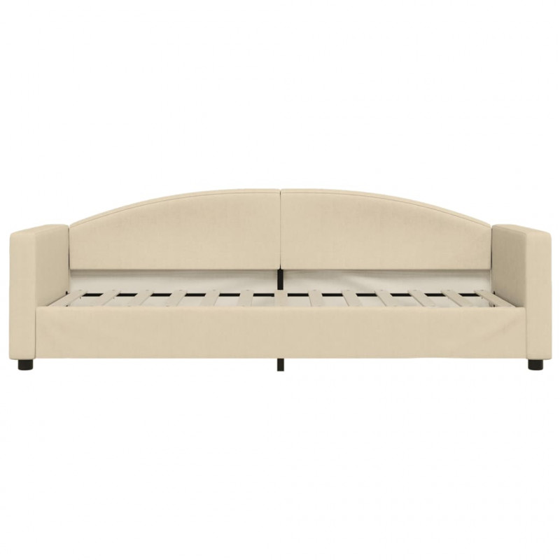 Sofa z materacem do spania, kremowa, 80x200 cm, tkanina