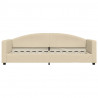 Sofa z materacem do spania, kremowa, 80x200 cm, tkanina