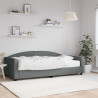 Sofa z materacem do spania, ciemnoszara, 100x200 cm, tkanina