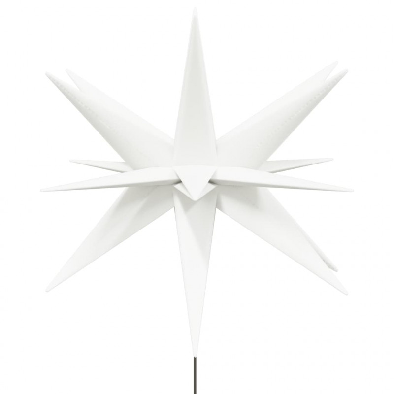 Ozdoba świetlna LED na kołku, składana, biała, 57 cm